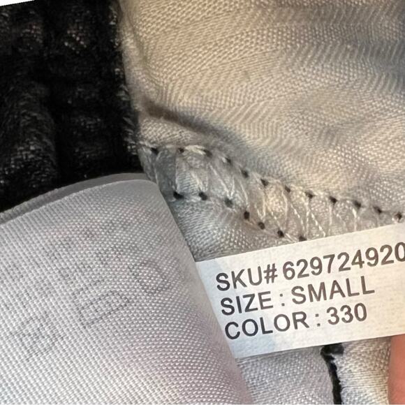 Abercrombie & Fitch Distressed Oversized Denim Short Overalls Washed Black Small - Picture 10 of 14